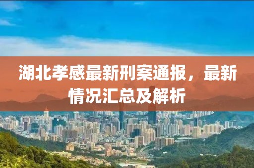 湖北孝感最新刑案通報，最新情況匯總及解析