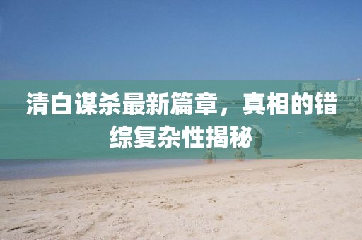 清白謀殺最新篇章，真相的錯綜復雜性揭秘