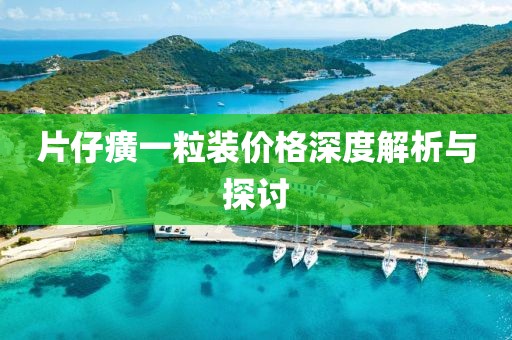片仔癀一粒裝價(jià)格深度解析與探討