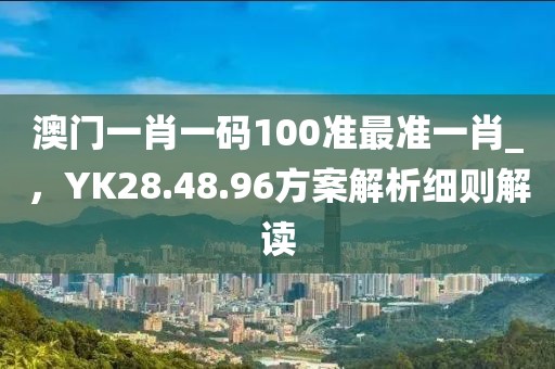 澳門一肖一碼100準(zhǔn)最準(zhǔn)一肖_，YK28.48.96方案解析細(xì)則解讀