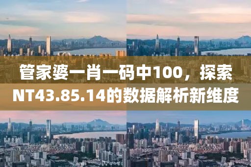 管家婆一肖一碼中100，探索NT43.85.14的數(shù)據(jù)解析新維度